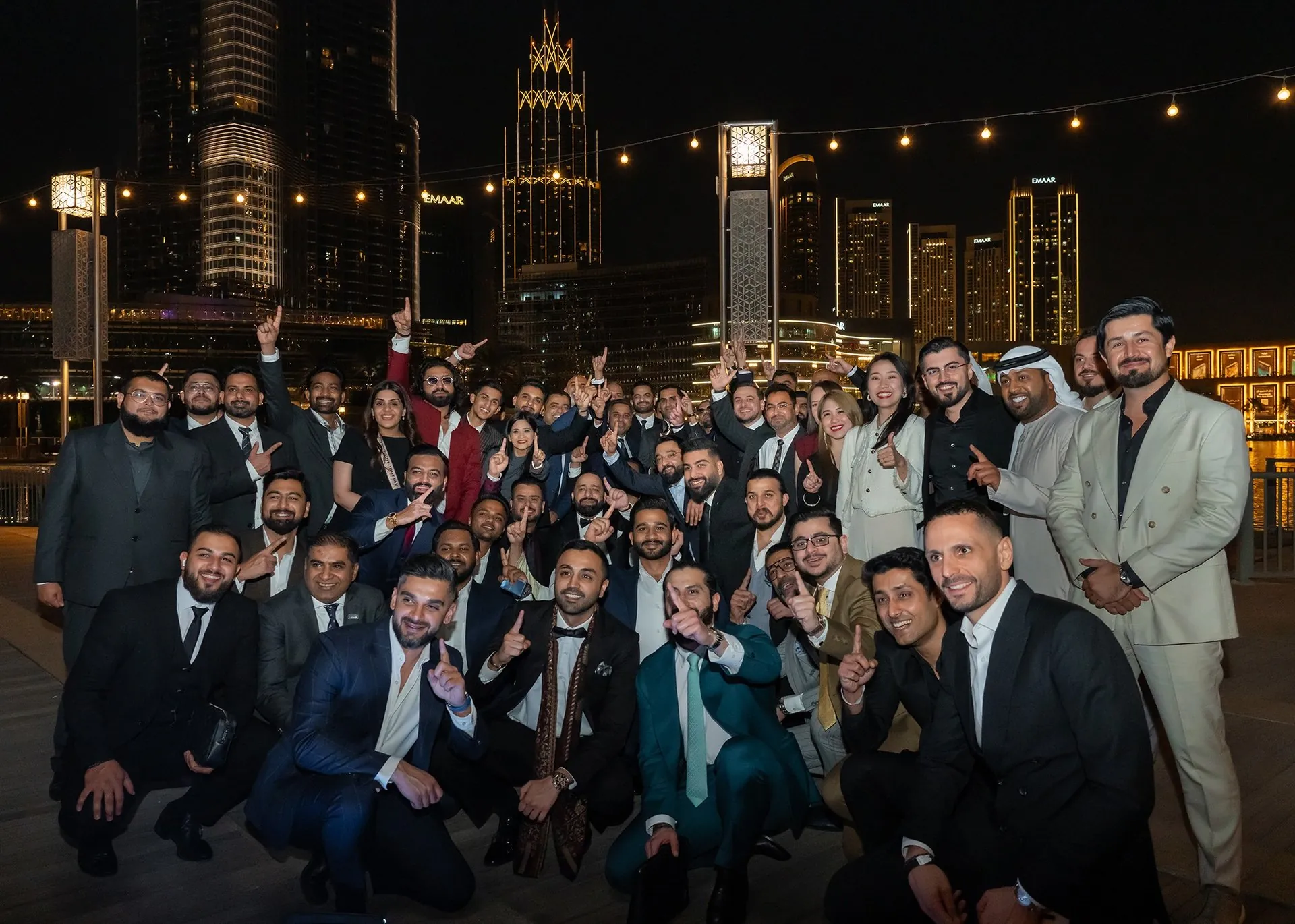 Taha Munir with the Aeon & Trisl team in Downtown Dubai