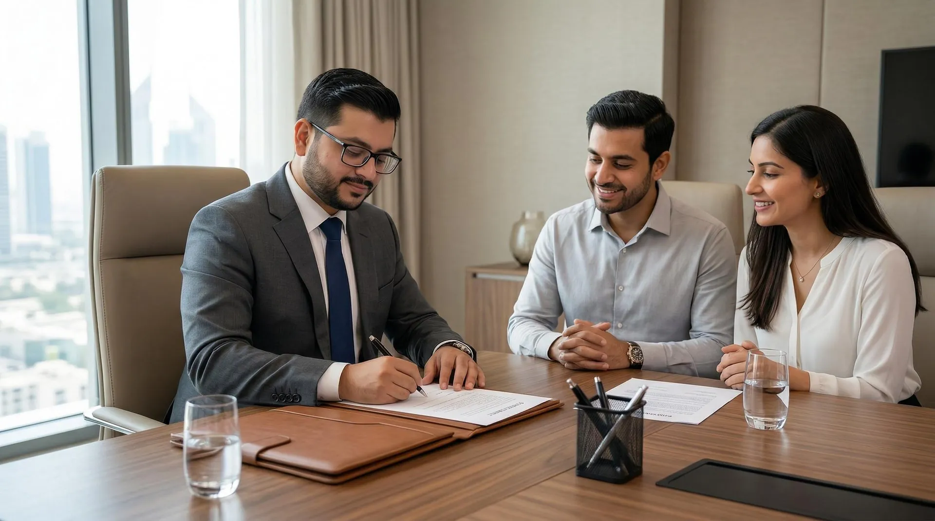Taha Munir meeting property owners