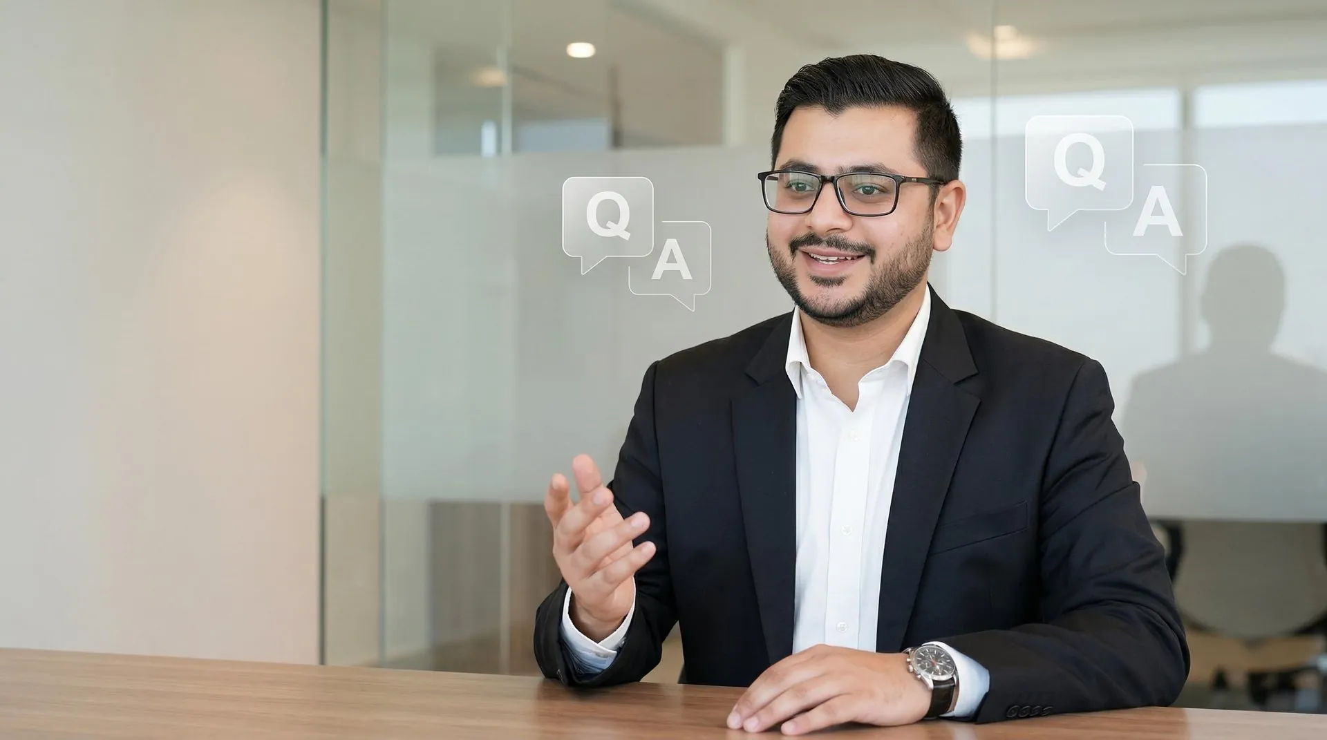 Taha Munir answering client questions
