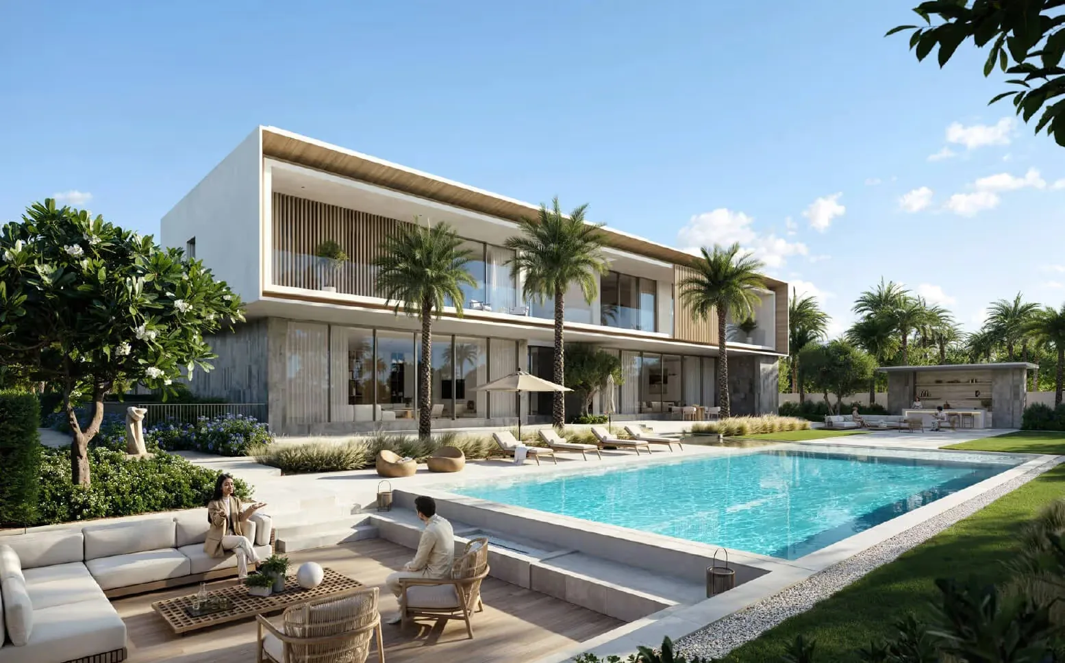 A villa with a private pool and garden at The Oasis by Emaar